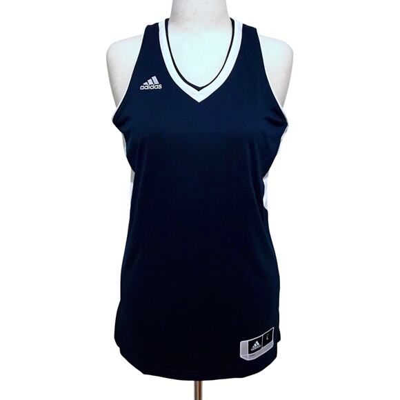 Adidas NWT Navy and White Generic Team Jersey Women L - Picture 1 of 13